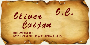 Oliver Cvijan vizit kartica
